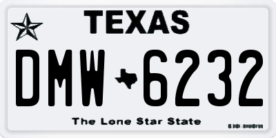 TX license plate DMW6232