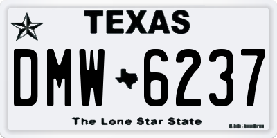 TX license plate DMW6237