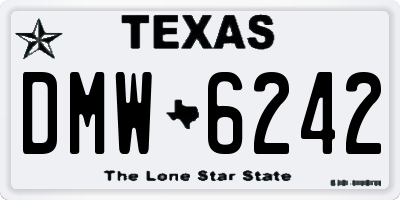 TX license plate DMW6242