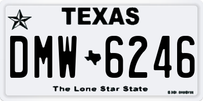 TX license plate DMW6246