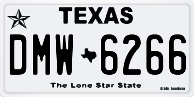 TX license plate DMW6266