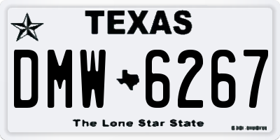 TX license plate DMW6267