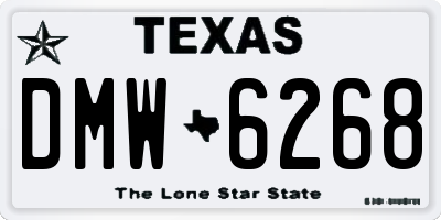 TX license plate DMW6268