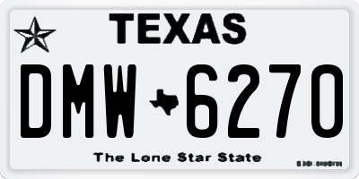 TX license plate DMW6270