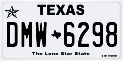 TX license plate DMW6298