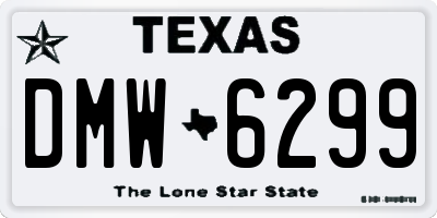 TX license plate DMW6299