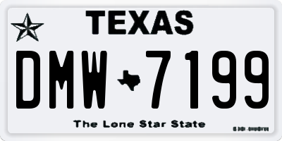 TX license plate DMW7199