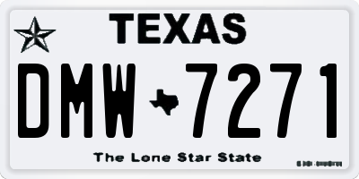 TX license plate DMW7271