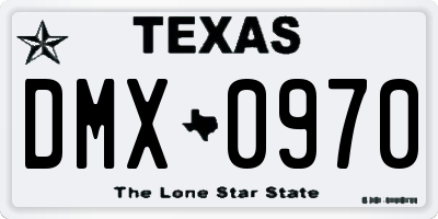 TX license plate DMX0970