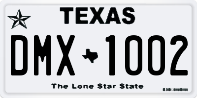 TX license plate DMX1002