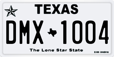 TX license plate DMX1004