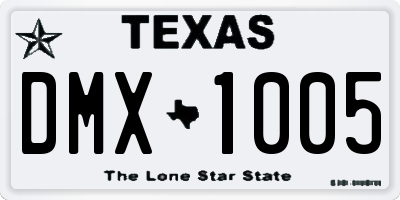 TX license plate DMX1005