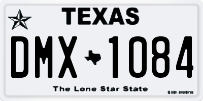 TX license plate DMX1084