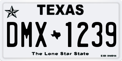 TX license plate DMX1239