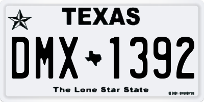 TX license plate DMX1392