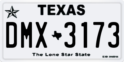 TX license plate DMX3173