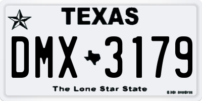 TX license plate DMX3179