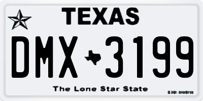 TX license plate DMX3199