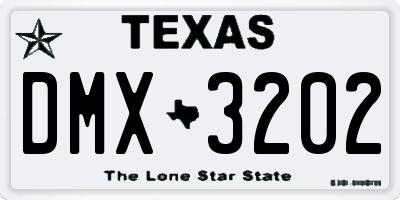 TX license plate DMX3202