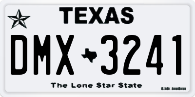 TX license plate DMX3241