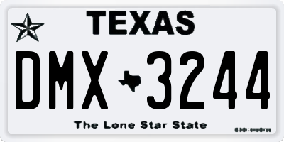 TX license plate DMX3244