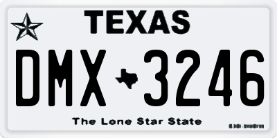 TX license plate DMX3246