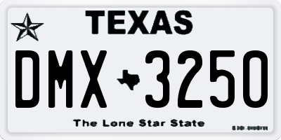 TX license plate DMX3250