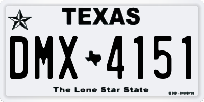 TX license plate DMX4151