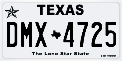 TX license plate DMX4725