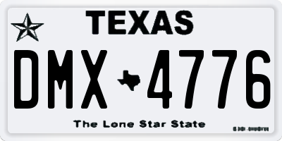 TX license plate DMX4776