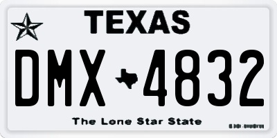 TX license plate DMX4832