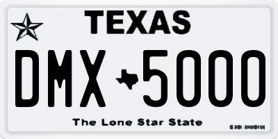 TX license plate DMX5000