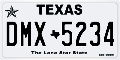 TX license plate DMX5234