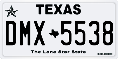 TX license plate DMX5538