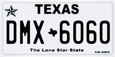 TX license plate DMX6060