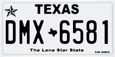 TX license plate DMX6581