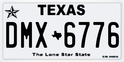 TX license plate DMX6776