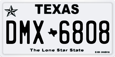 TX license plate DMX6808