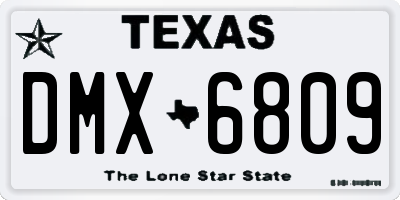 TX license plate DMX6809