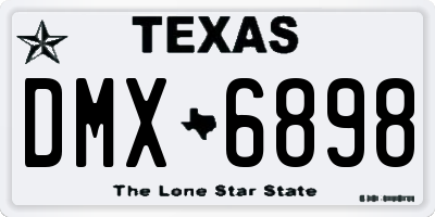 TX license plate DMX6898