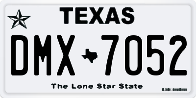 TX license plate DMX7052