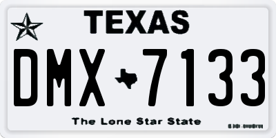 TX license plate DMX7133