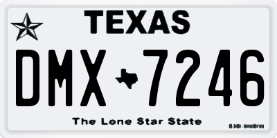 TX license plate DMX7246