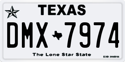 TX license plate DMX7974