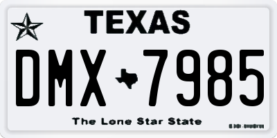 TX license plate DMX7985