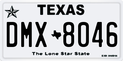 TX license plate DMX8046