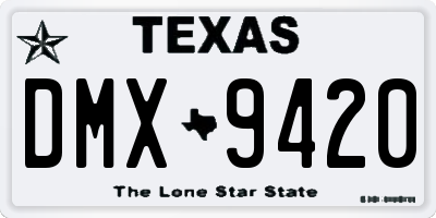 TX license plate DMX9420