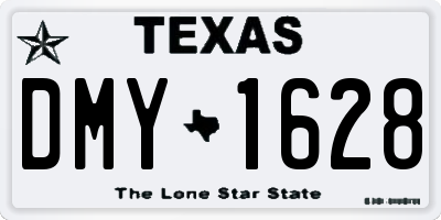 TX license plate DMY1628