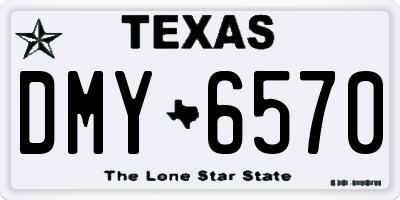 TX license plate DMY6570