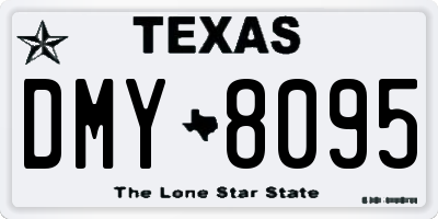 TX license plate DMY8095